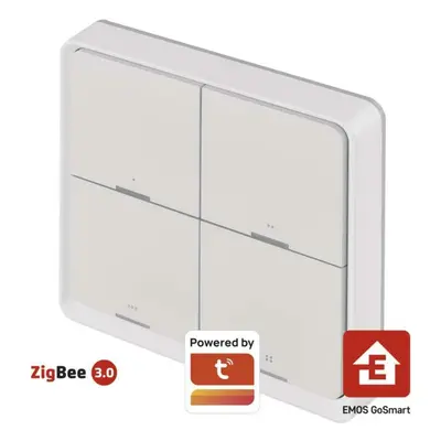 EMOS GoSmart Přenosný ovladač scén IP-2004ZW, ZigBee 3.0, 4-tlačítkový H5013