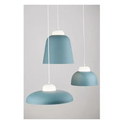 NOVA LUCE závěsné svítidlo VICTORIA modrý a bílý hliník bílý PVC kabel E27 1x12W IP20 bez žárovk