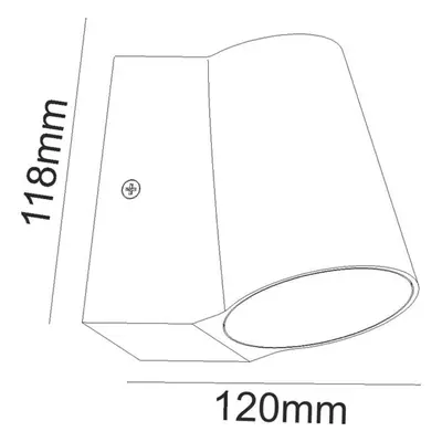 ACA Lighting LED COB venkovní nástěnné svítidlo 6W 400LM 100d 230V AC 3.000K tmavá šedá CRI80 IP