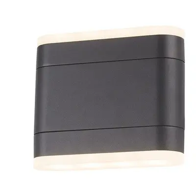 ACA Lighting LED SMD venkovní nástěnné svítidlo 9W 480LM 110d 230V AC 3.000K tmavá šedá CRI80 IP