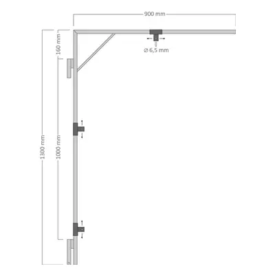 DecoLED Držák motivu na sloupy VO pro dekory 90 - 130 cm (max.), 90 x 130 cm, pro 2x U20S