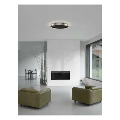 NOVA LUCE stropní svítidlo WILLOW černá ocel a akryl D60x6cm LED 60W 9212915