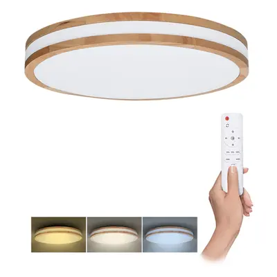 Solight LED osvětlení s dálkovým ovladačem Woody, 48W, 3360lm, 38cm, změna chromatičnosti, stmív