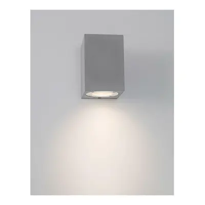 NOVA LUCE venkovní nástěnné svítidlo FUENTO šedý beton skleněný difuzor GU10 1x7W IP65 100-240V 