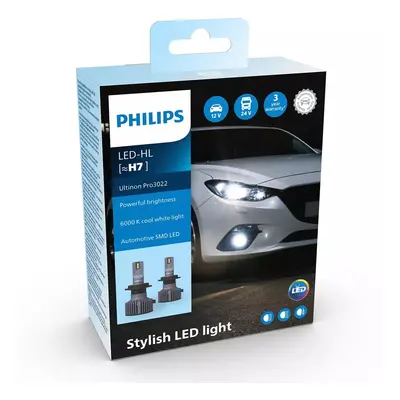 Philips H7 HL Ultinon Pro3022 LED 12V/24V 6000K NO ECE 2ks PH 11972U3022X2