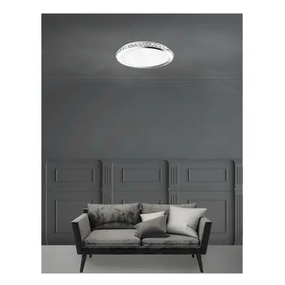 NOVA LUCE stropní svítidlo PALERMO chromovaný kov bílé sklo a K9 křišťál E27 3x12W 230V IP20 bez