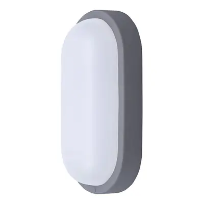 Solight LED venkovní osvětlení oválné, 13W, 910lm, 4000K, IP54, 21cm, šedá barva WO744-G