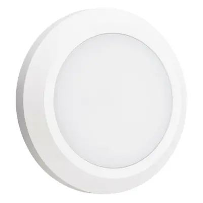 ACA Lighting LED venkovní nástěnné svítidlo kulaté bílá 230V AC IP65 4W 3000K 310LM RA80 SLIM01N