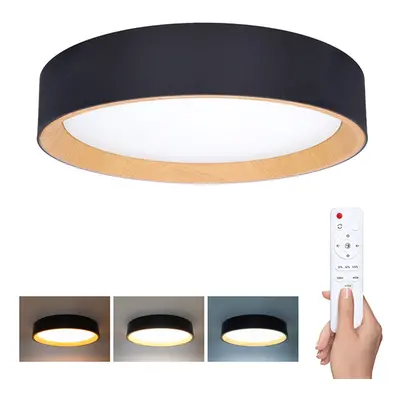 Solight LED osvětlení s dálkovým ovladačem Larios Black, 48W, 3360lm, 39cm, změna chromatičnosti