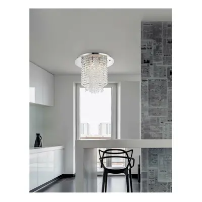 NOVA LUCE stropní svítidlo FONTANA chromovaný kov K9 křišťál G9 5x5W 230V IP20 bez žárovky 93610