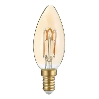 ACA svíčková Spiral filament Amber LED 3W E14 2700K 230V