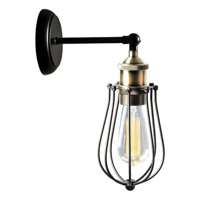 ACA Lighting Vintage nástěnné svítidlo KS2047W1BK