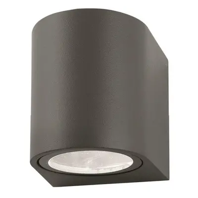 NOVA LUCE venkovní nástěnné svítidlo NERO tmavě šedý hliník skleněný difuzor GU10 1x7W 220-240V 