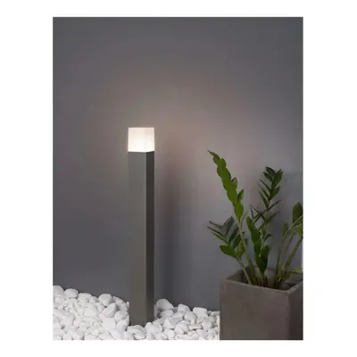 NOVA LUCE venkovní sloupkové svítidlo STICK tmavě šedý hliník bílý akryl E27 1x12W 220-240V IP54