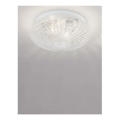 NOVA LUCE stropní svítidlo CLAM čiré sklo bílý kov E27 2x12W 230V IP44 bez žárovky 9738255