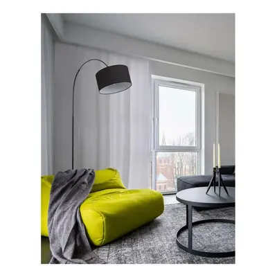 NOVA LUCE stojací lampa SAMA černé stínidlo černá hliníková základna E27 1x12W 230V IP20 bez žár