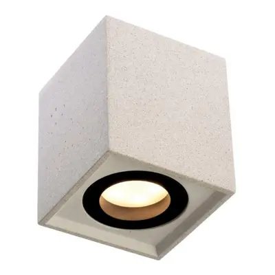 ACA Lighting stropní svítidlo 1XGU10 bílý beton 8,5X8,5XH10CM MONTE MK131S10W