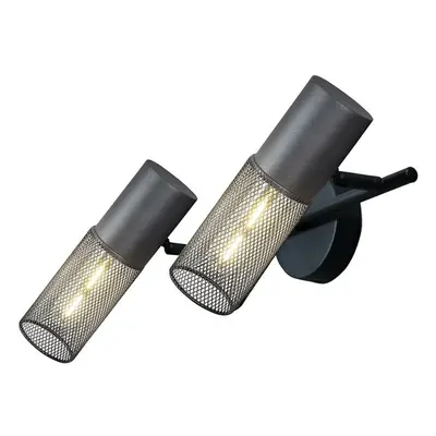 ACA Lighting nástěnné svítidlo 2XE27 černá kov 33X16X20CM ALCATRAZ OD602S33BK