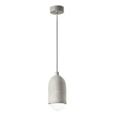 NOVA LUCE závěsné svítidlo ALANZO šedý beton šedý kabel E27 1x12W IP20 bez žárovky 91622801