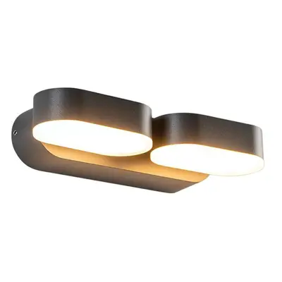 ACA Lighting LED SMD venkovní nástěnné svítidlo 13W 630LM 100d 230V AC 3.000K tmavá šedá CRI80 I