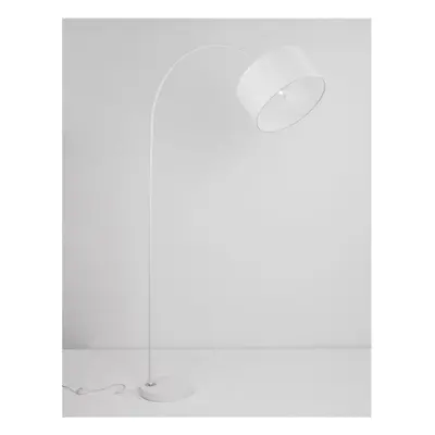 NOVA LUCE stojací lampa SAMA bílé stínidlo bílá hliníková základna E27 1x12W 230V IP20 bez žárov