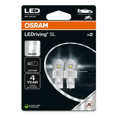 OSRAM LED W16W 12V 2W (16W) W2.1x9.5d LedRiving Cool White 6000K 2ks blistr 921DWP-2BL