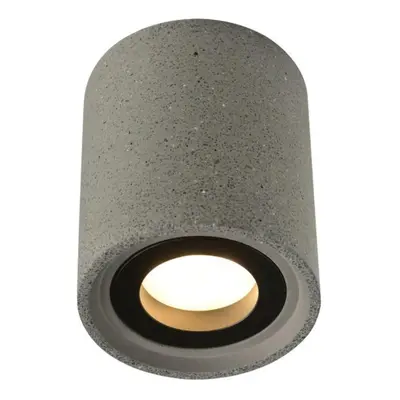 ACA Lighting stropní svítidlo 1XGU10 černý beton D8,5XH10CM MONTE MK141S10B