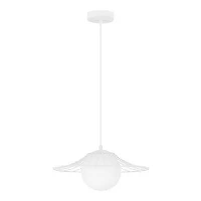 NOVA LUCE závěsné svítidlo FLY matný bílý kov E27 1x12W 230V IP20 bez žárovky 9620127