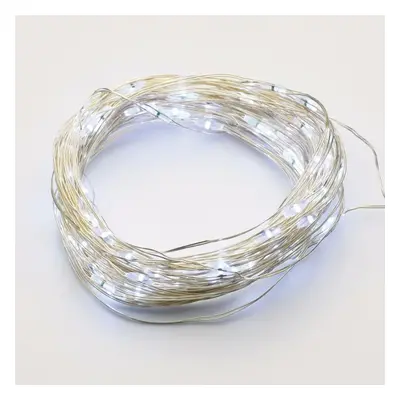 ACA Lighting 20 LED dekorační řetěz CW stříbrný měďený kabel na baterie 2xCR2032 IP20 2m+10cm 1.