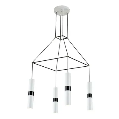 ACA Lighting závěsné svítidlo 4XGU10 bílý kov 56X56XH150CM DA VINCI HM854P56WH