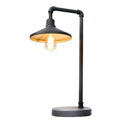 ACA Lighting stolní lampa 1XE27 černá+zlatá kovová 34X22XH56CM PIPE AR4171T56BG