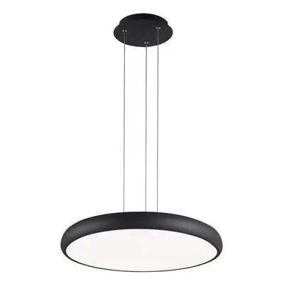 Nova Luce Decentní závěsné LED svítidlo Gap v bílé a černé barvě - pr. 510 x 70 x 1130 mm, černá