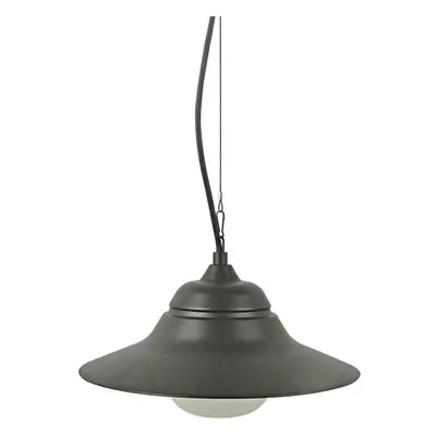 ACA Lighting černé venkovní závěsné svítidlo JULIE 1XE27 IP44 s opálovým sklem JULIE1PBK