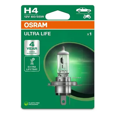 OSRAM H4 12V 60/55W P43t ULTRA LIFE 4 roky záruka 1ks blistr 64193ULT-1BL