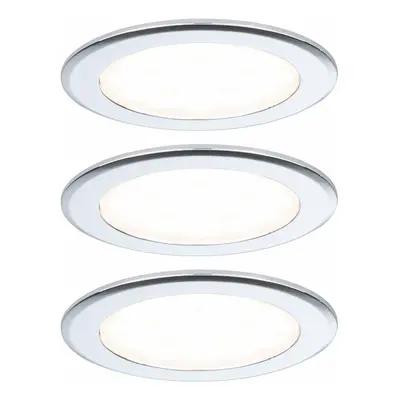 PAULMANN LED vestavná nábytková svítidla 3ks sada kruhové 65mm 3x2,5W 230/12V 3000K chrom