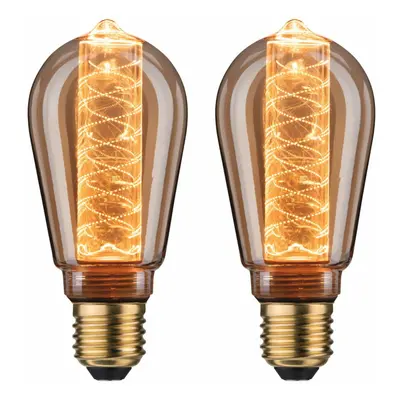 PAULMANN Inner Glow Edition sada LED žárovka E27 230V 2x4W 1800K zlatá spirála