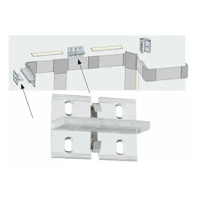 Paulmann Duo Profil Fixture 4ks balení průhledná, kov, plast 702.75 P 70275