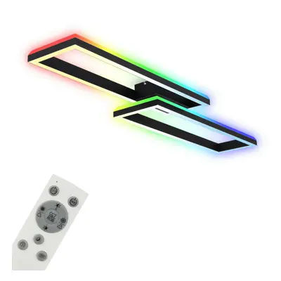 BRILONER RGB CCT LED stropní svítidlo, 119,5 cm, 45 W, 4400 lm, černá BRILO 3754-015