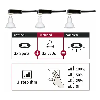 PAULMANN Vestavné svítidlo Choose LED-Modul GU10 3-krokové-stmívatelné 3x6,5W 2.700 287.85