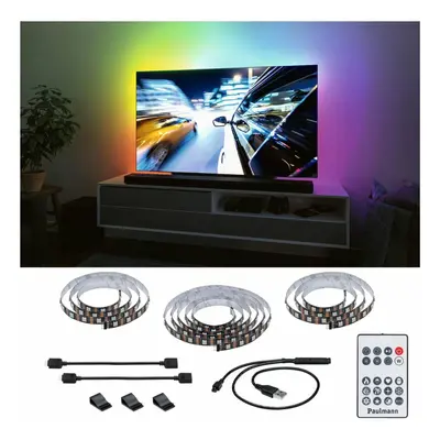 PAULMANN EntertainLED USB LED Strip osvětlení TV 75 Zoll 3,1m 5W 60LEDs/m RGB+