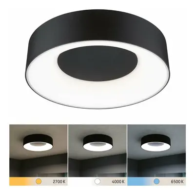 PAULMANN LED stropní svítidlo Casca IP44 CCT 230V 16W černá mat