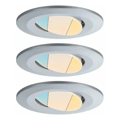 PAULMANN HomeSpa LED vestavné svítidlo Calla 3ks sada výklopné IP65 90mm 30° 3x5W 230V CCT matný