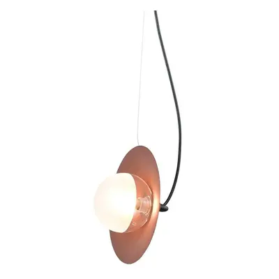 ACA Lighting závěsné svítidlo 1XG9 mosaz/černý kov + sklo 14X20XH122CM HYDRA HL4301P23BC