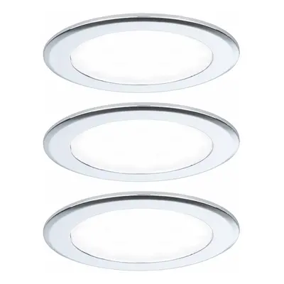 PAULMANN LED vestavná nábytková svítidla 3ks sada kruhové 65mm 3x2,5W 230/12V 4000K chrom