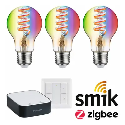 PAULMANN Startovací sada Smart Home Zigbee 3.0 LED žárovka Gateway + Filament 230V LED žárovka E