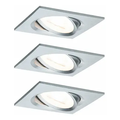 PAULMANN Vestavné svítidlo LED Nova hranaté 3x6,5W hliník broušený výklopné 934.56 P 93456