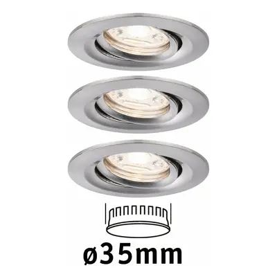 PAULMANN LED vestavné svítidlo Nova mini výklopné 3x4W 2700K kov kartáčovaný 230V 942.95