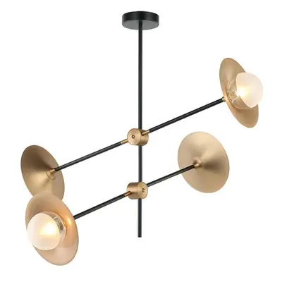 ACA Lighting stropní svítidlo 24XG9 mosaz/černá kov + sklo 85X81XH67CM LAYLA HL4324C84BB