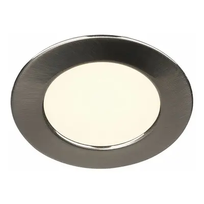 SLV BIG WHITE DL 126, vestavné svítidlo, LED, 2700K, kulaté, kartáčovaný kov, 2,8 W 112165