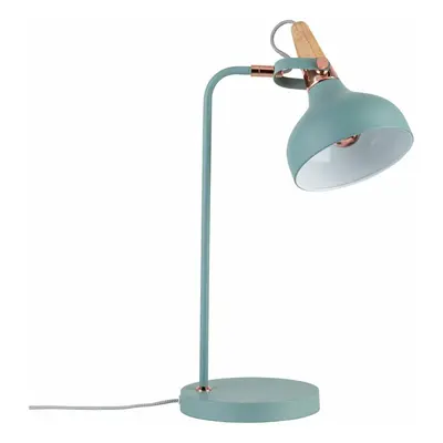 Paulmann stolní lampa Neordic Juna 1-ramenné světlezelená/měď/dřevo 796.51 P 79651